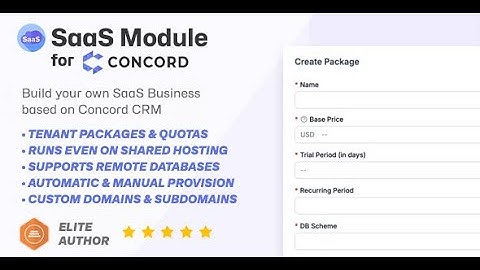 Custom Domain Tenant support for Concord CRM SaaS module (Admin area) - Also available in Frontend