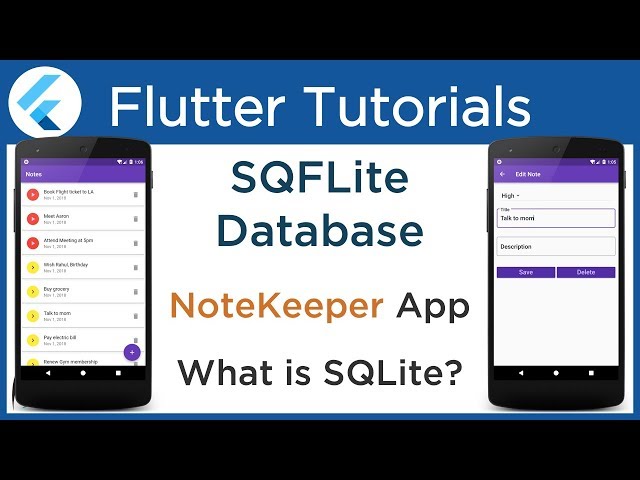 #4.5 Flutter SQFLite tutorial. What is SQLite database in Android and iOS? with example