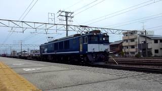 広島更新色 EF64-1049牽引 1550ﾚ代走 清洲駅通過