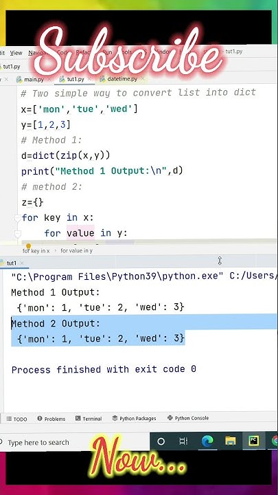 convert list into dictionary in python best & simple way #python # ...