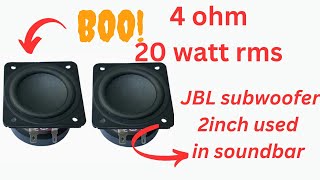 Unboxing of mini/2.5 inch jbl subwoofer speaker/that are used in jbl soundbar/very crazy sound#wofer