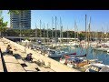 Walking BCN : Port Olimpic from Promenade to Harbour | Spain