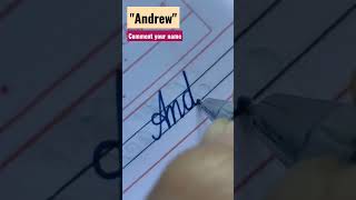 'Andrew' name in cursive handwriting #names #art #cursivewriting #calligraphy #cursive #shorts