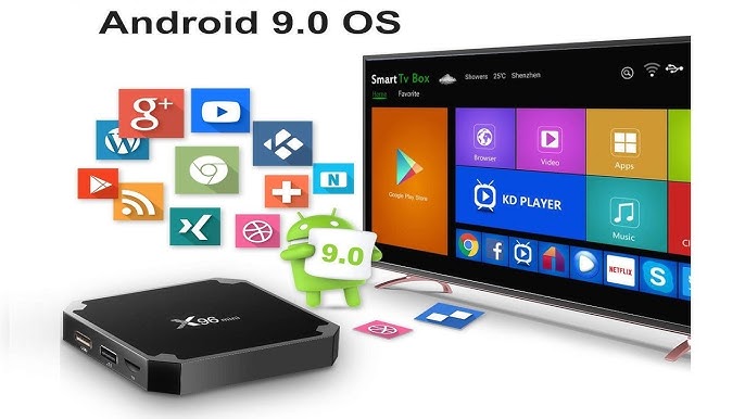 IHANAN Box TV Android 10.0 boitier TV 4K HD X96Q Mini - 2GO RAM - 16GO ROM  Box