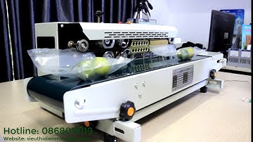 Ảnh thực tế máy hàn miệng túi tự động và hướng dẫn sử dụng máy hàn miệng túi DBF900 - 0914578206