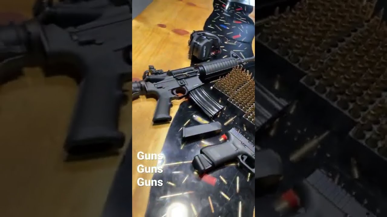 Fuzil T4 e Glock G17 MOS