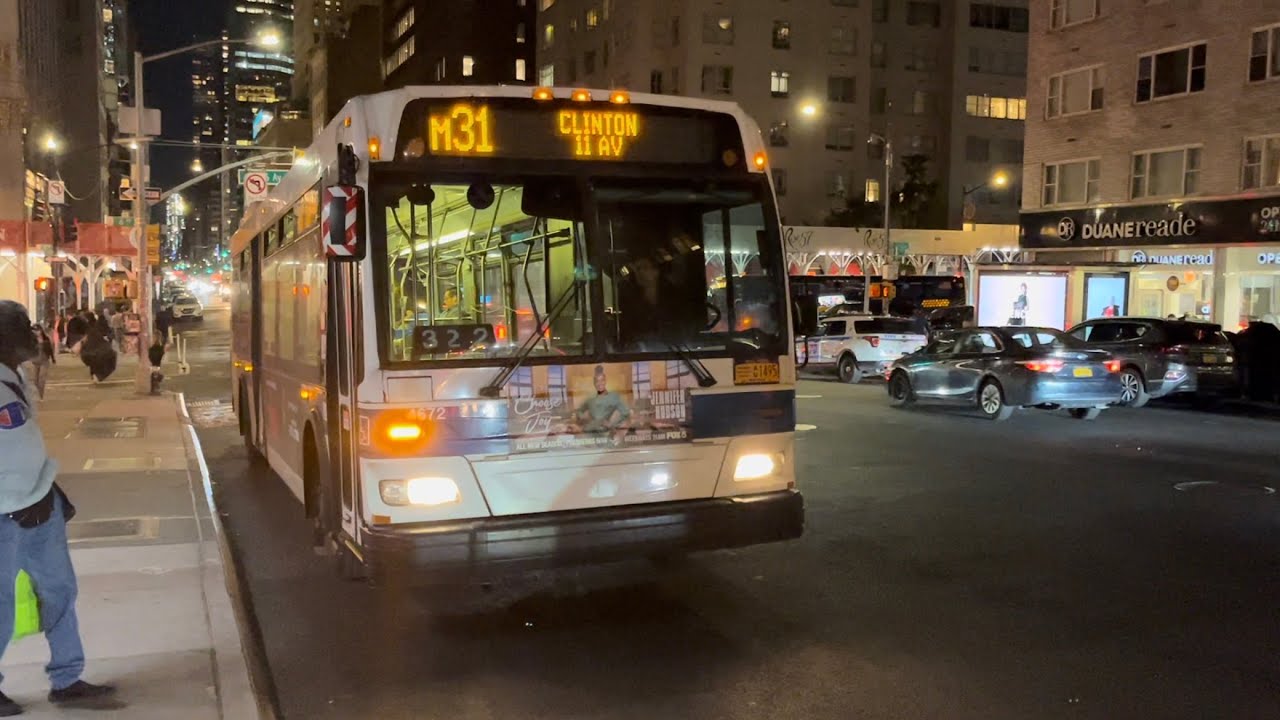 MTA NYCTA: 2010 Orion VII NG Hybrid #4672 (MV Loan) On The M31 Bus