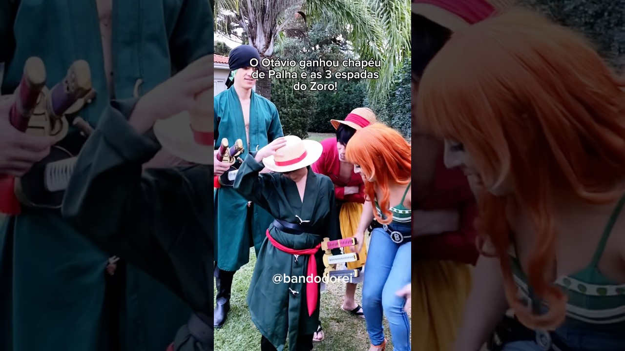 Luffy, Zoro e Nami no aniversário do Otávio #onepiece #onepiececosplay #cosplay #anime #zoro #luffy