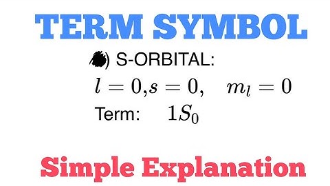 Term Symbol| Full Explanation| PG TRB| POLY| UG TRB| Dynamic Chemistry|