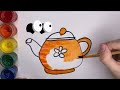 Bolalar uchun Choynak rasm chizish/Drawing flower Kettle for children/Рисование Чайник для детей