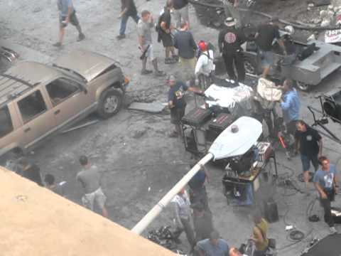 Filming of The Avengers in downtown Cleveland - Cap&#039;s Stunt Double