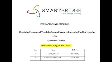 IBM Hack Challenge ||Identifying Patterns and Trends in Campus Placement Data using Machine Learning
