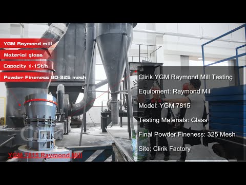 Glass Powder Processing Superfine Fine Raymond Mill Testing