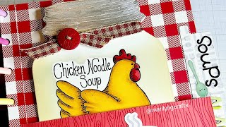 Chicken Noodle Soup Recipe card diannamarcumrecipebook satmornmakes diannamarcum