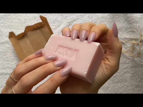 ASMR LoFi soap tapping w/ clicky whispers. Unwrapping and rambling