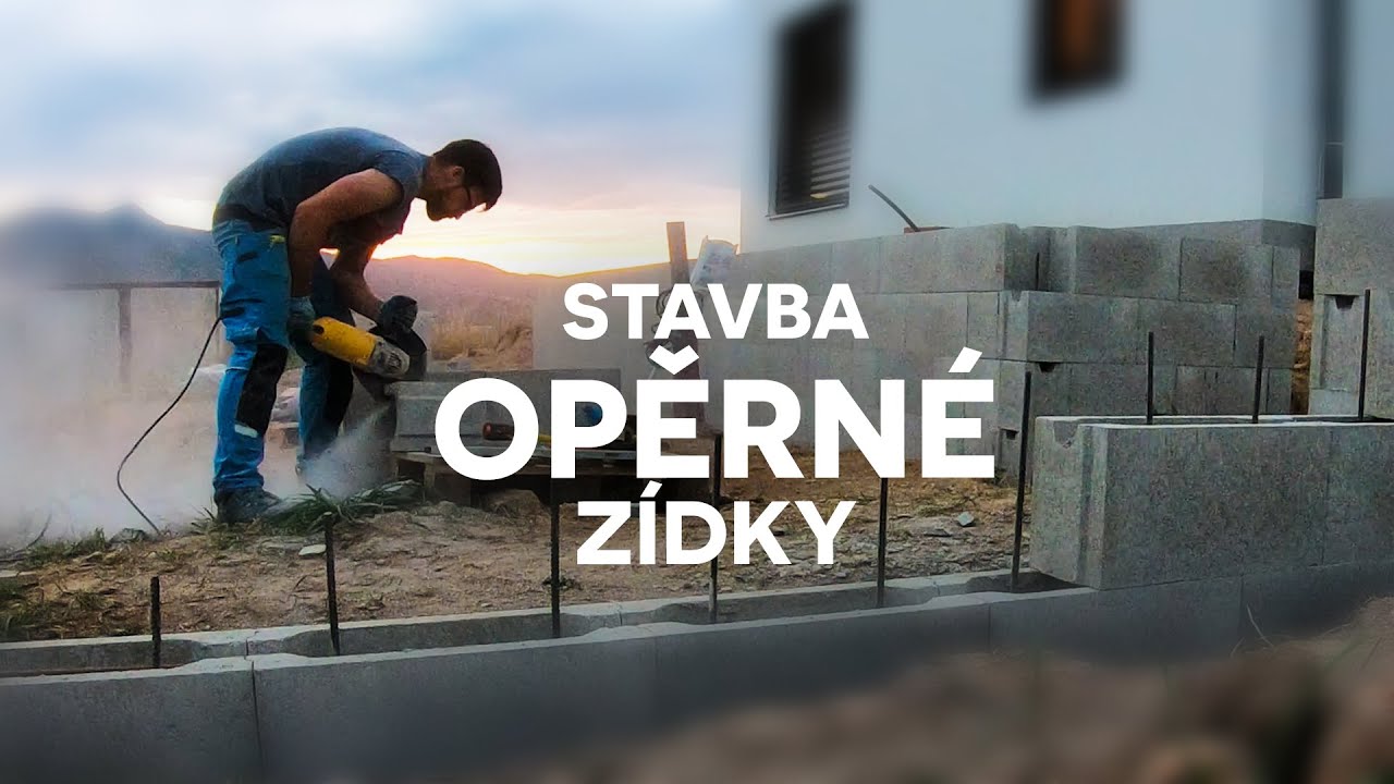 Stavba opěrné zdi ze ztraceného bednění | #149 Stavba domu svépomocí