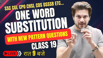 Class 19 One Word Substitution || With New Pattern Questions Mock Test by Jaideep Sir