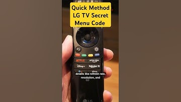 Quick tutorial of LG TV Secret Menu
