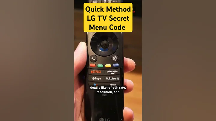 Quick tutorial of LG TV Secret Menu