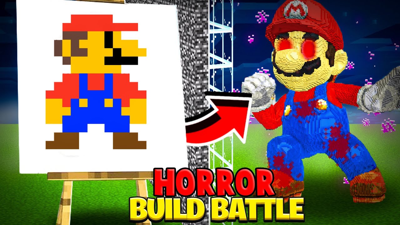 NOOB vs PRO: DRAWING BUILD COMPETITION in Minecraft