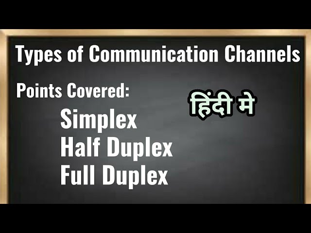 Types Of Communication Channels In Computer Network
