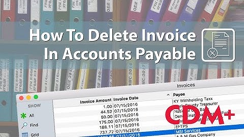 Accounts Payable - How to Delete an Invoice in CDM+ Accounting