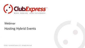 ClubExpress Webinar - Hosting Hybrid Events