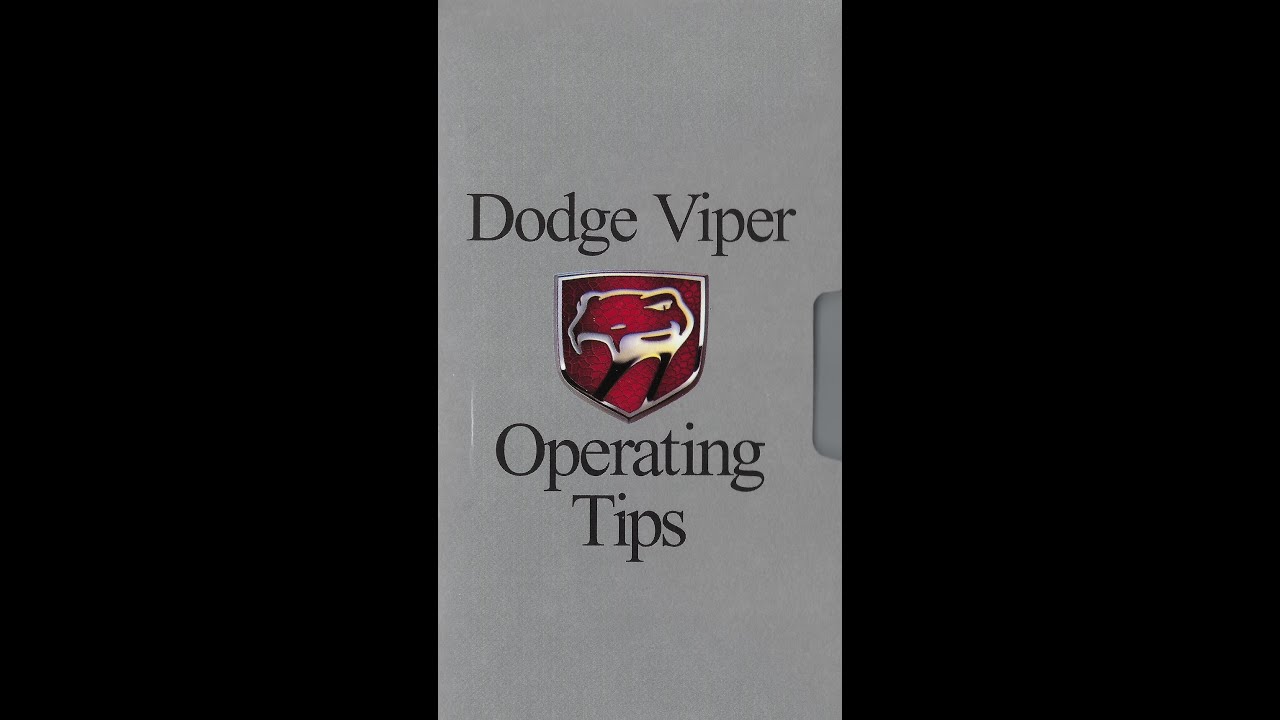 1998 Dodge Viper Glove Box Video