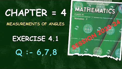 Exercise 4.1 Q6,7,8 RD Sharma Class 11 Maths | Chapter 4 Class 11 RD Sharma  | RD class 11 Ex 4.1