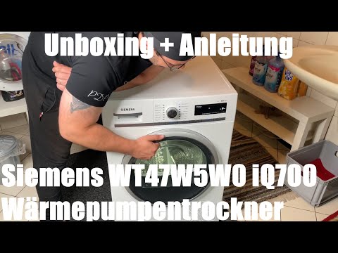 Siemens WT47W5W0 iQ700 Wärmepumpentrockner/ A+++/ 8kg/ mit autoDry-Technologie Unboxing & Anleitung