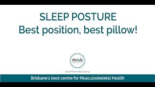 Correct Sleep Posture for Spine and neck support.