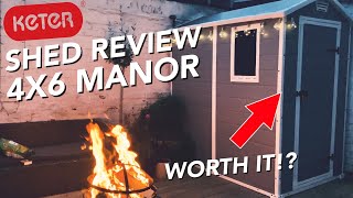 KETER SHED REVIEW (4X6 MANOR)   TINY WORKSHOP PLANS
