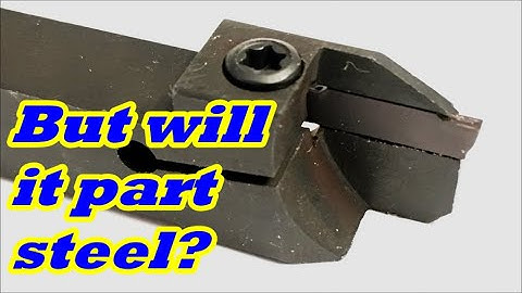 $25 eBay parting tool vs Steel. Small cnc lathe