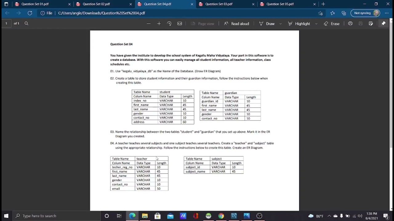 Data Base Task 04 |Relationship Between Tables | 1st Year | Java Institute| Dinethra Chandupani