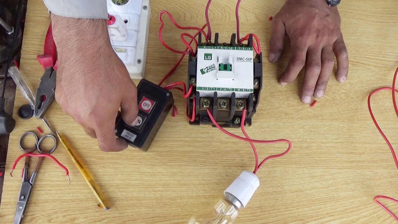 Electric Motor Contactor Wiring | Wiring Diagram - YouTube