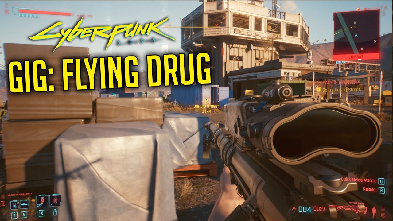 Sniper Gameplay - GIG: FLYING DRUG Mission | CYBERPUNK 2077