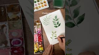 Tuto facile pour peindre des feuilles #aquarelle #aquarelledebutant #art #easypainting
