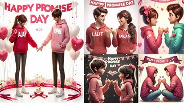 Promise Day Ai Photo Editing | Promise Day Ai Image Generator | Happy Promise Day Name Video Editing
