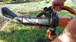 WORX WG509 12 Amp TRIVAC 3 in 1 Electric Leaf Blower with All Metal Mulching System Review