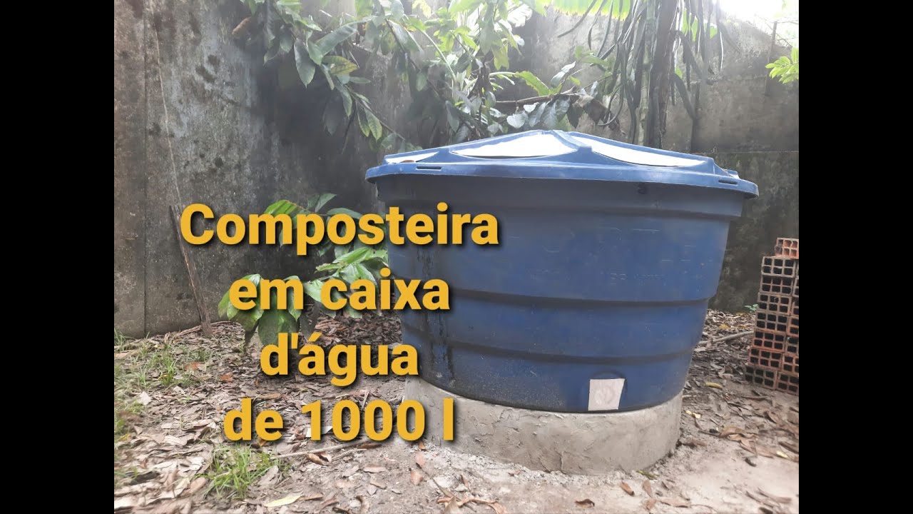 COMPOSTEIRA EM CAIXA D'ÁGUA DE 1000 LITROS.
