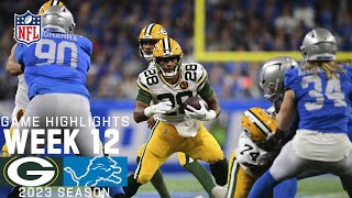 Green Bay Packers vs. Detroit Lions | 2023 Week 12 Game Highlights