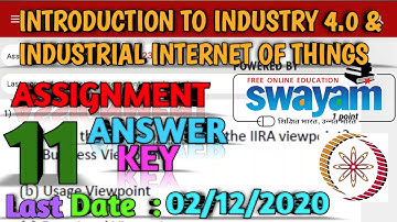 NPTEL Assignment 11 Answer key | Introduction to Industry 4.0 & Industrial Internet of Things |Moocs