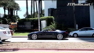 Ice T driving his Aston Martin V8 Vantage Roadster