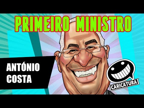 Caricatura do Primeiro Ministro - Caricatura Antonio Costa -  Prime Minister of Portugal.