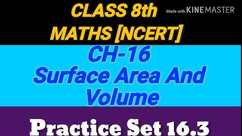 Ch.16 Surface Area And Volume || Practice Set 16.3 ||Class 8th (ncert)