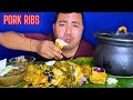 Pork ribs mukbang according to weather condition  only for pork lover 