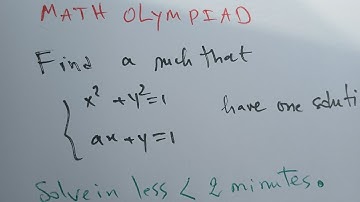 Solving Math olympiad question in less than 2 minutes.Read the question and see if you can do it.