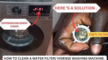 How to clear F01 error code for Hisense washing machine.