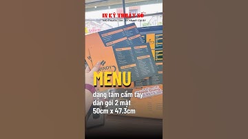 Làm menu quán coffee, in PP bồi formex dán gói dạng tấm cầm tay - In Kỹ Thuật Số Since 2006