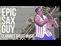 Clarinet Sheet Music: How to play Epic Sax Guy by Sergey Stepanov